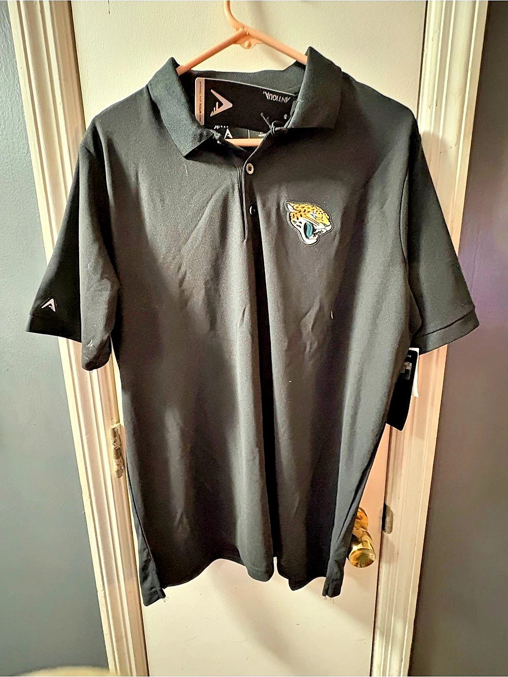 Antigua Jacksonville Jaguars Antigua Botanic Polo Botanic Polo Black & Gold